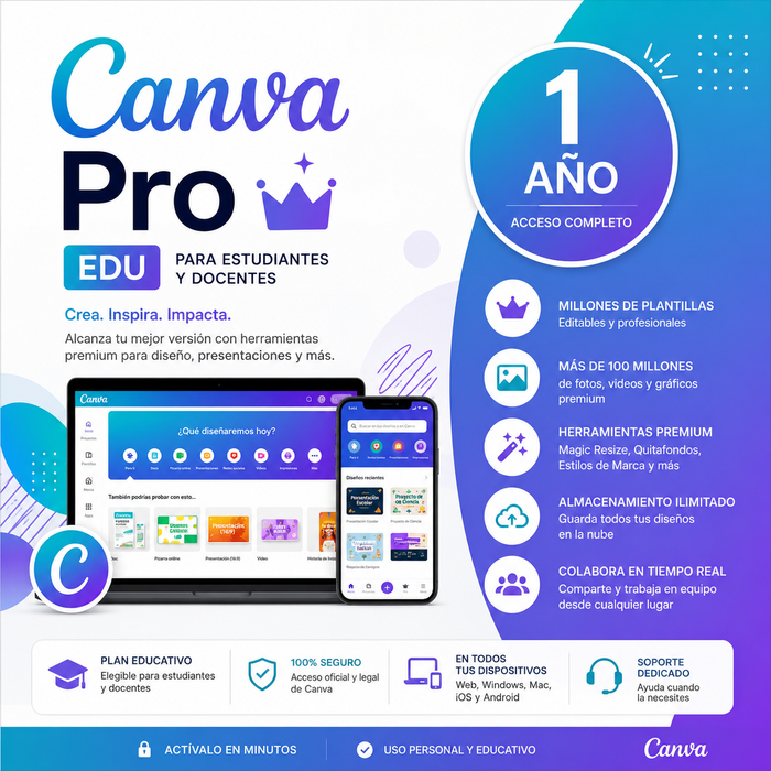 Canva Pro 1 año